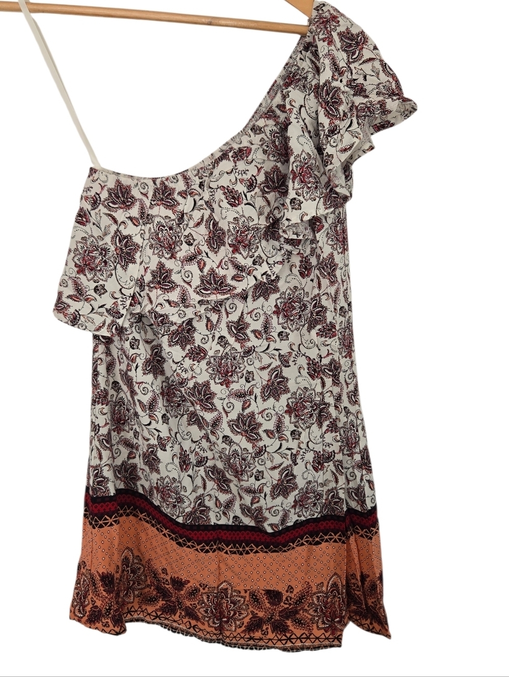 🤎✨ Y2K Rue21 One Shoulder Boho Mini Dress XS Festival Fairy Vibes ✨🤎 - Picture 3 of 4